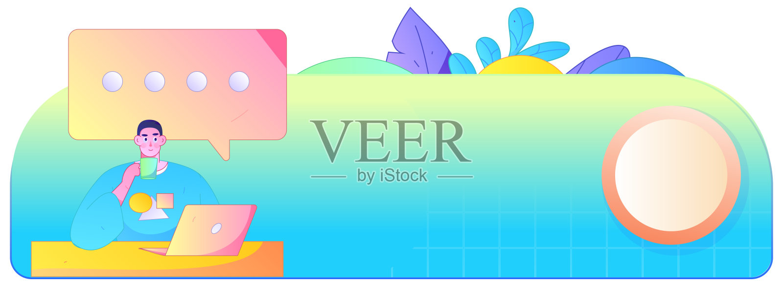 与顾问沟通的扁平矢量角色概念操作手绘插图插画图片素材