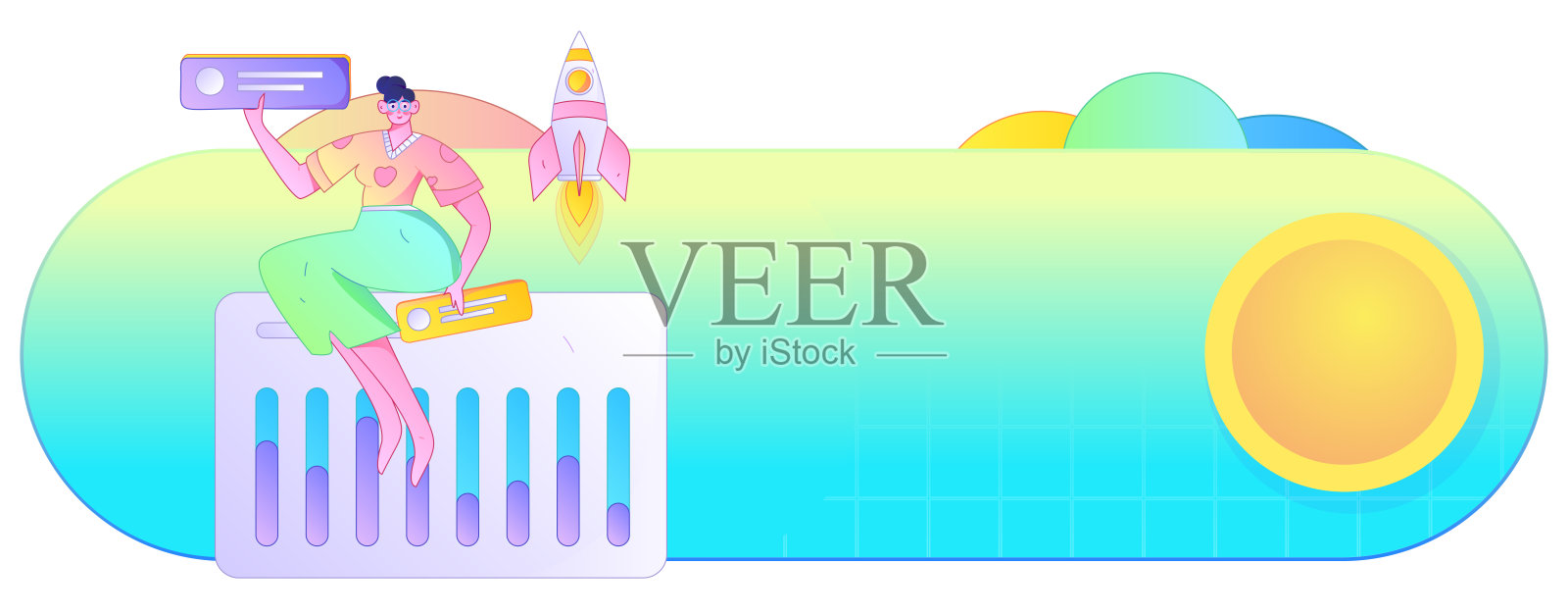 与顾问沟通的扁平矢量角色概念操作手绘插图插画图片素材