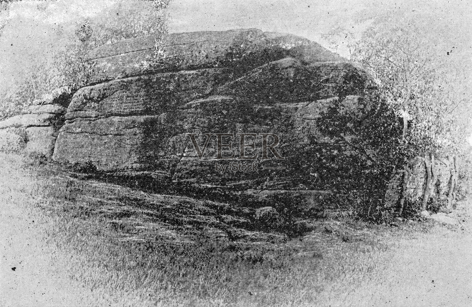 马萨诸塞州伍斯特及周边地区的古董图片:救赎岩插画图片素材