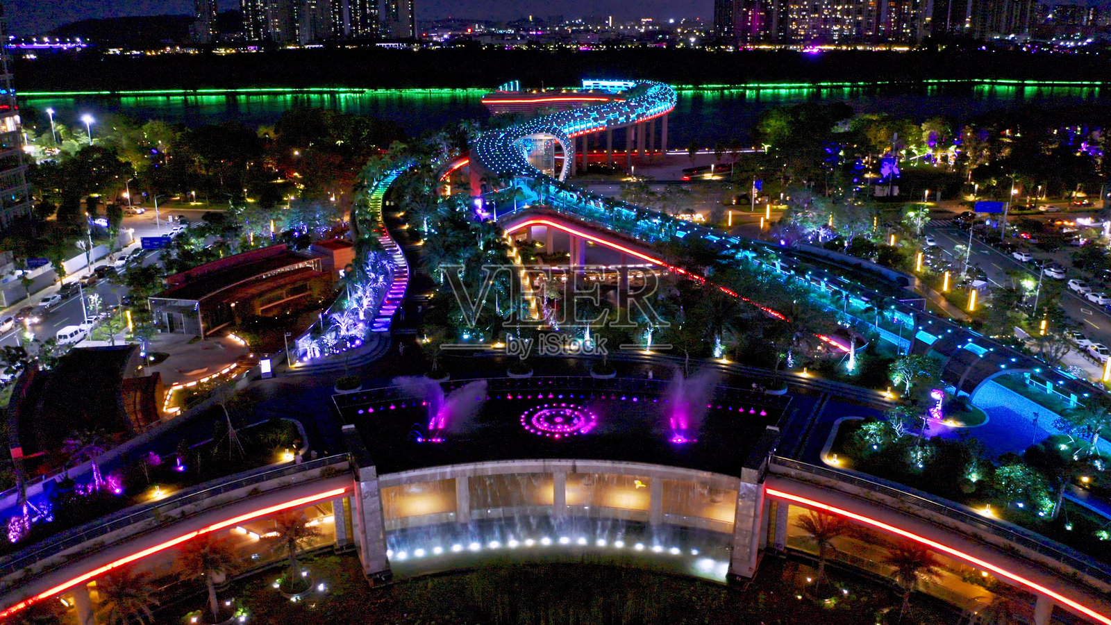 中国广东省佛山市顺德区天际线,亚洲。粤港澳大湾区。照片摄影图片