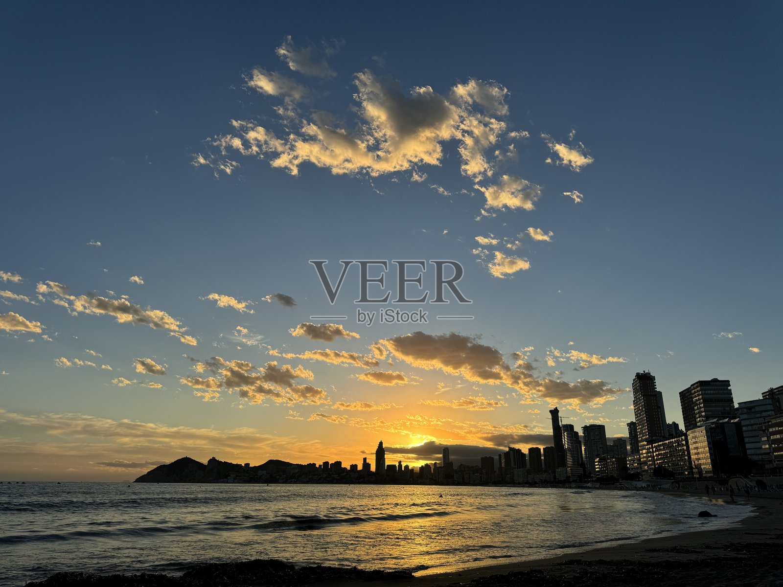 贝尼多姆日落1照片摄影图片