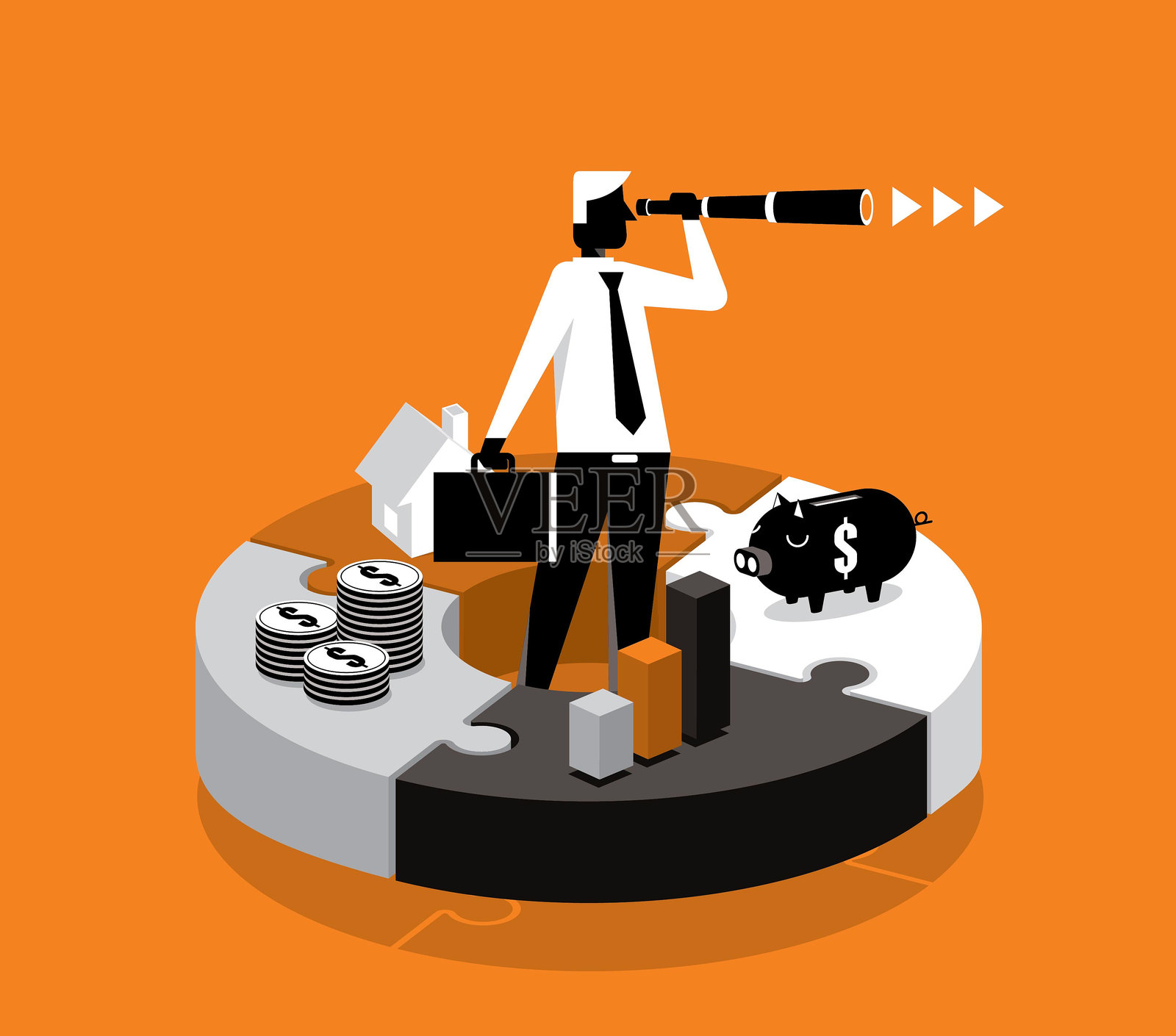 分析 - 商人插画图片素材