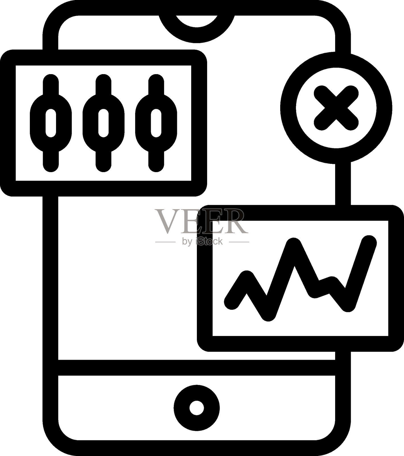 相互抵消的矢量设计图标风格插画图片素材