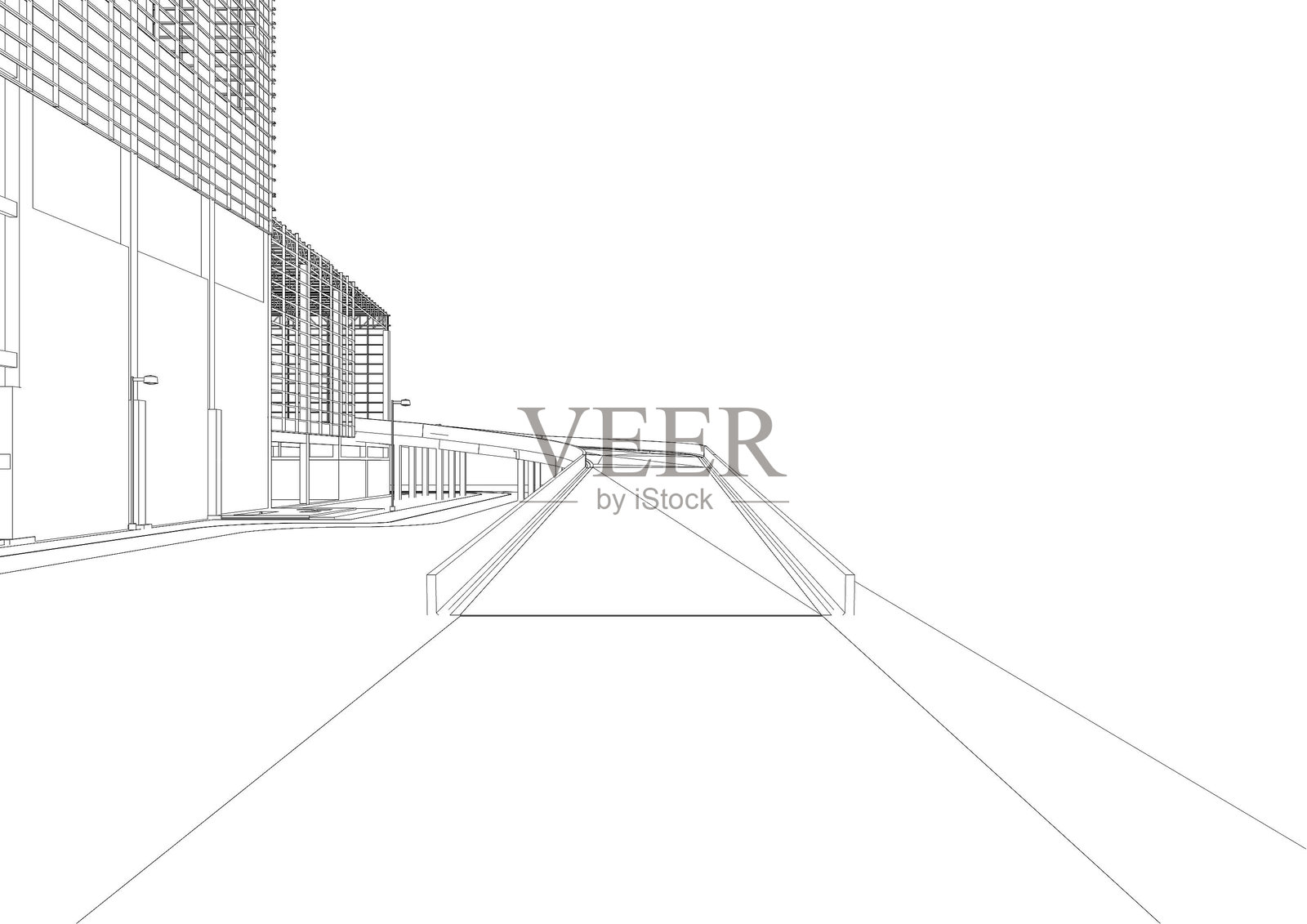 工业项目的3D插图插画图片素材