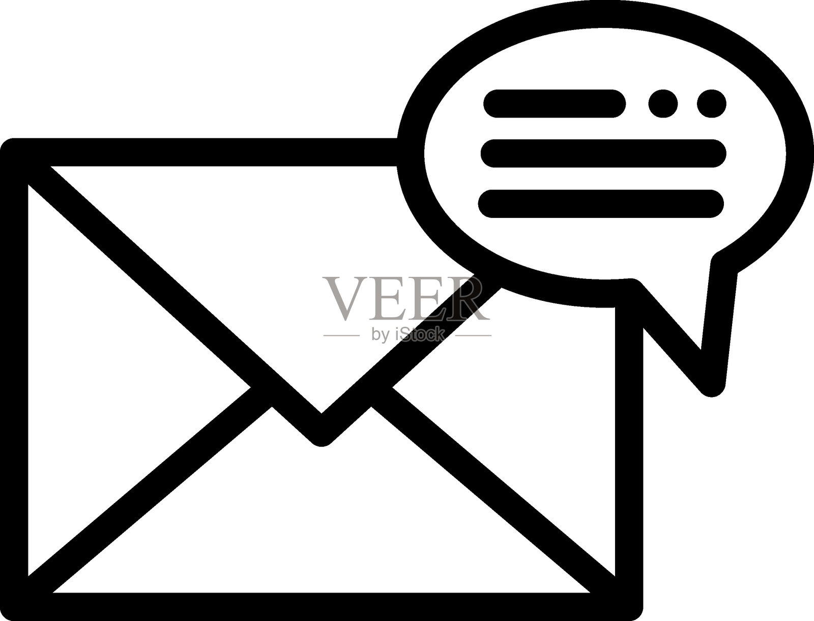 信件矢量设计图标风格插画图片素材