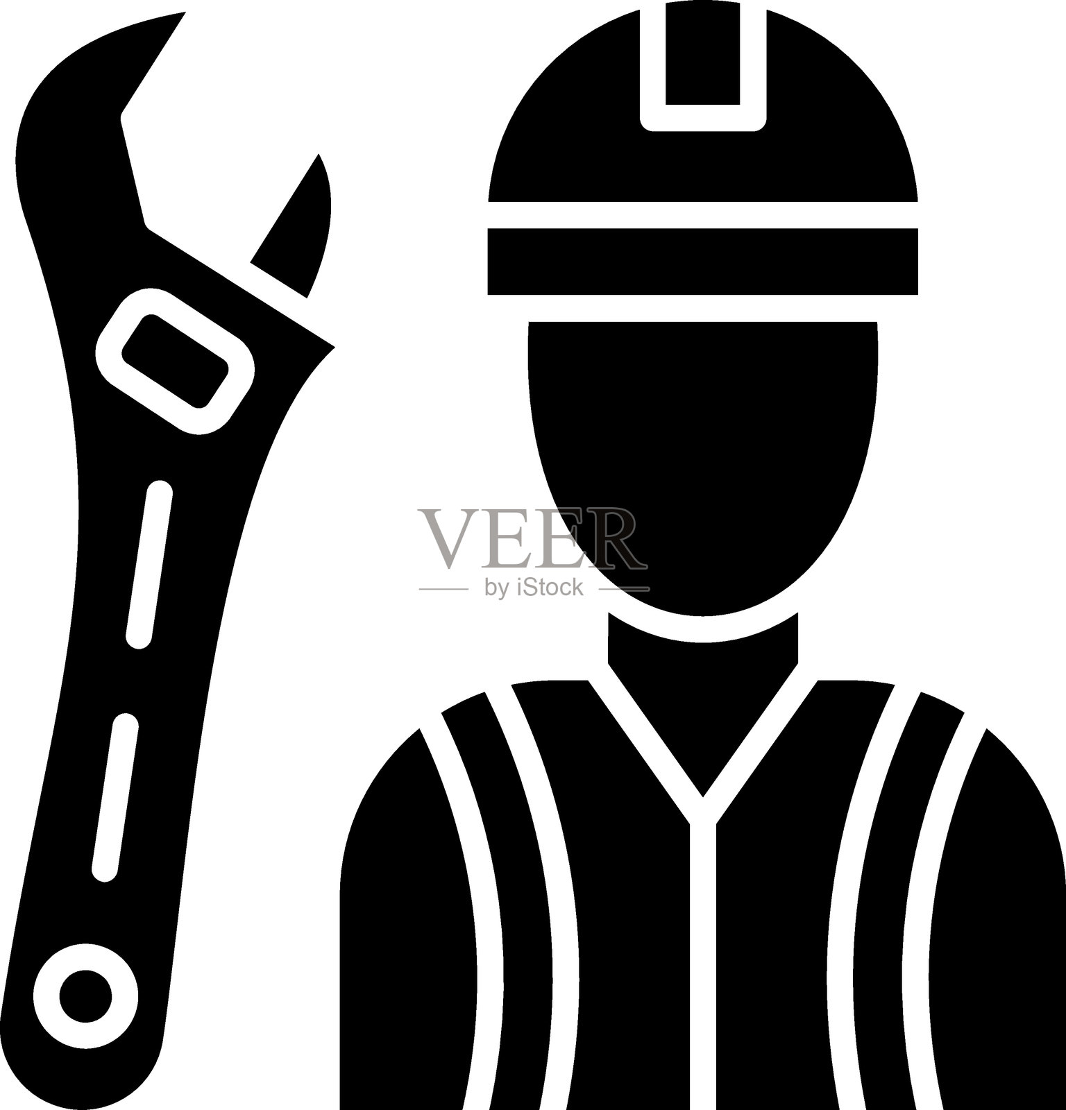 建筑工人图标插画图片素材