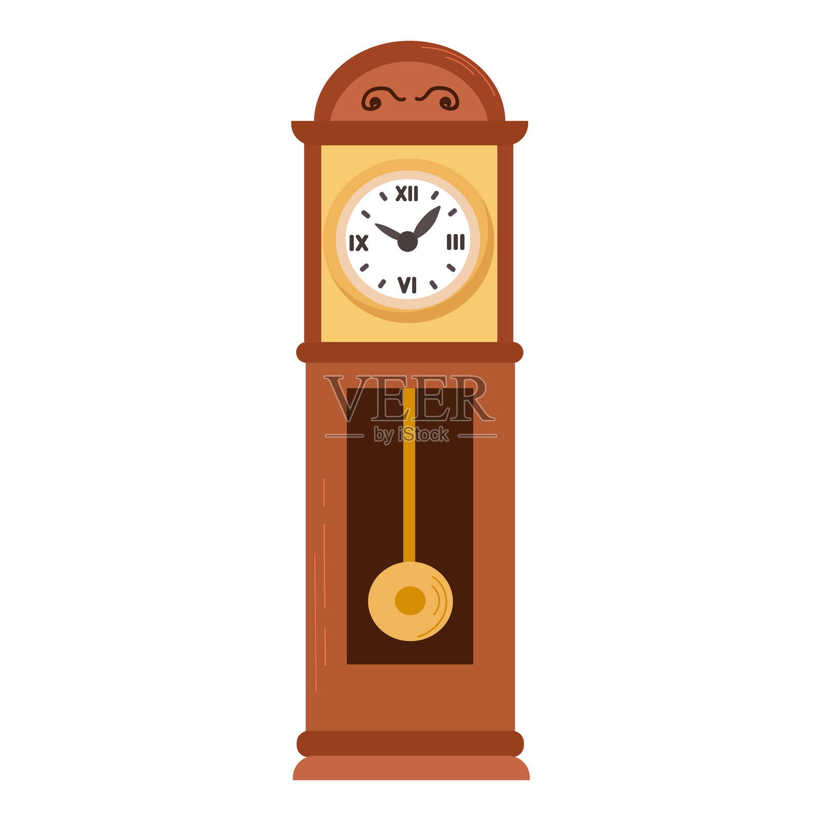 落地钟图标剪贴画头像标志孤立插图插画图片素材