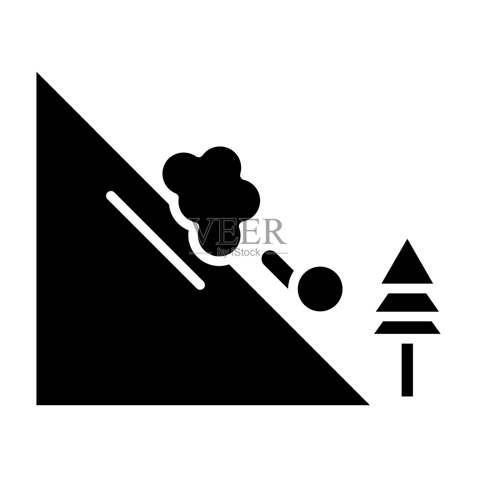 雪崩图标风格插画图片素材