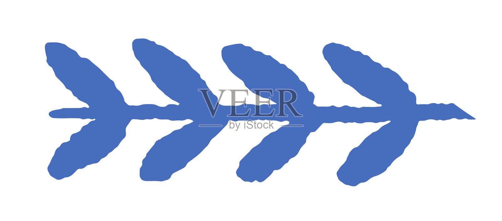 风格化的叶子枝条插图矢量图插画图片素材