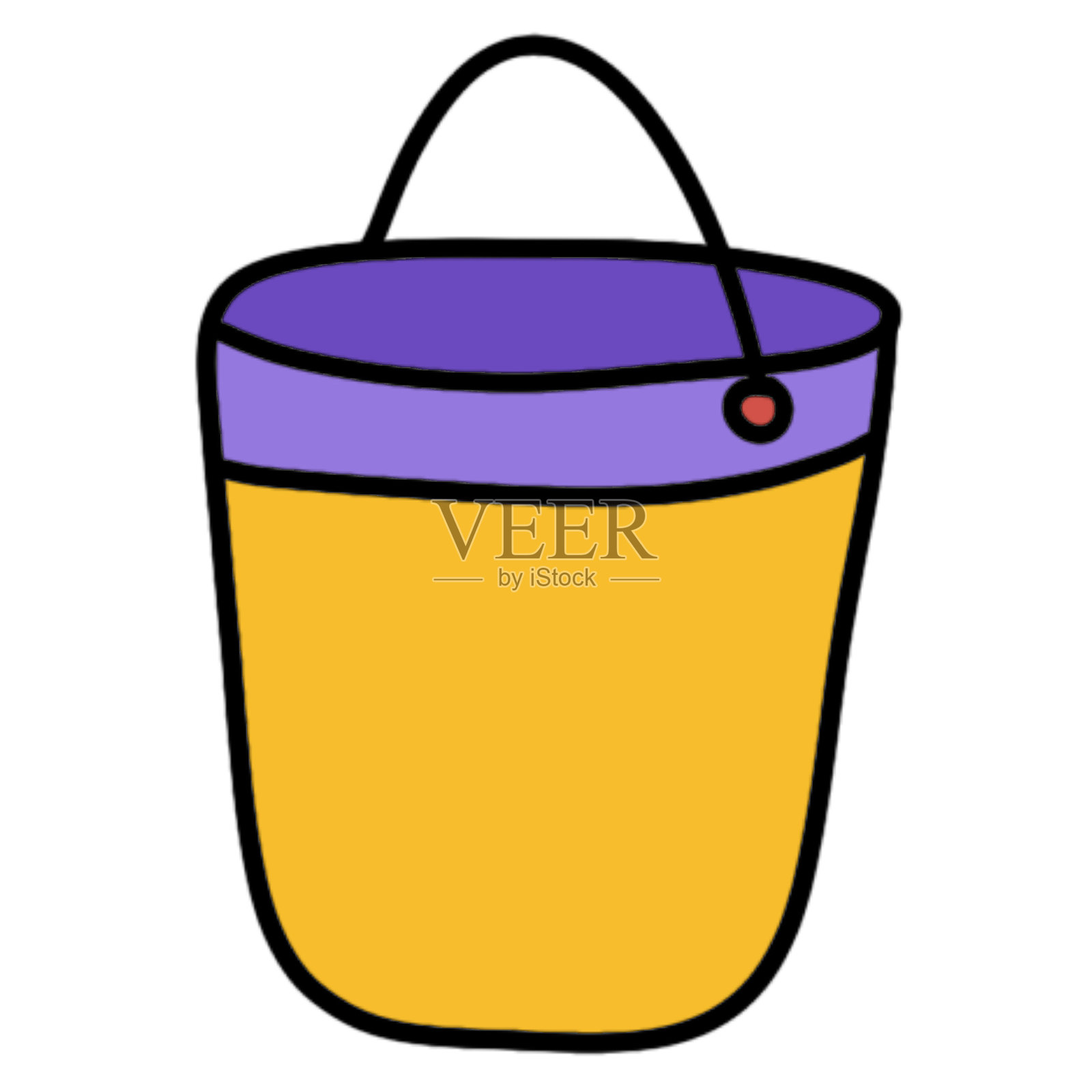 雨中物品的手绘图插画图片素材