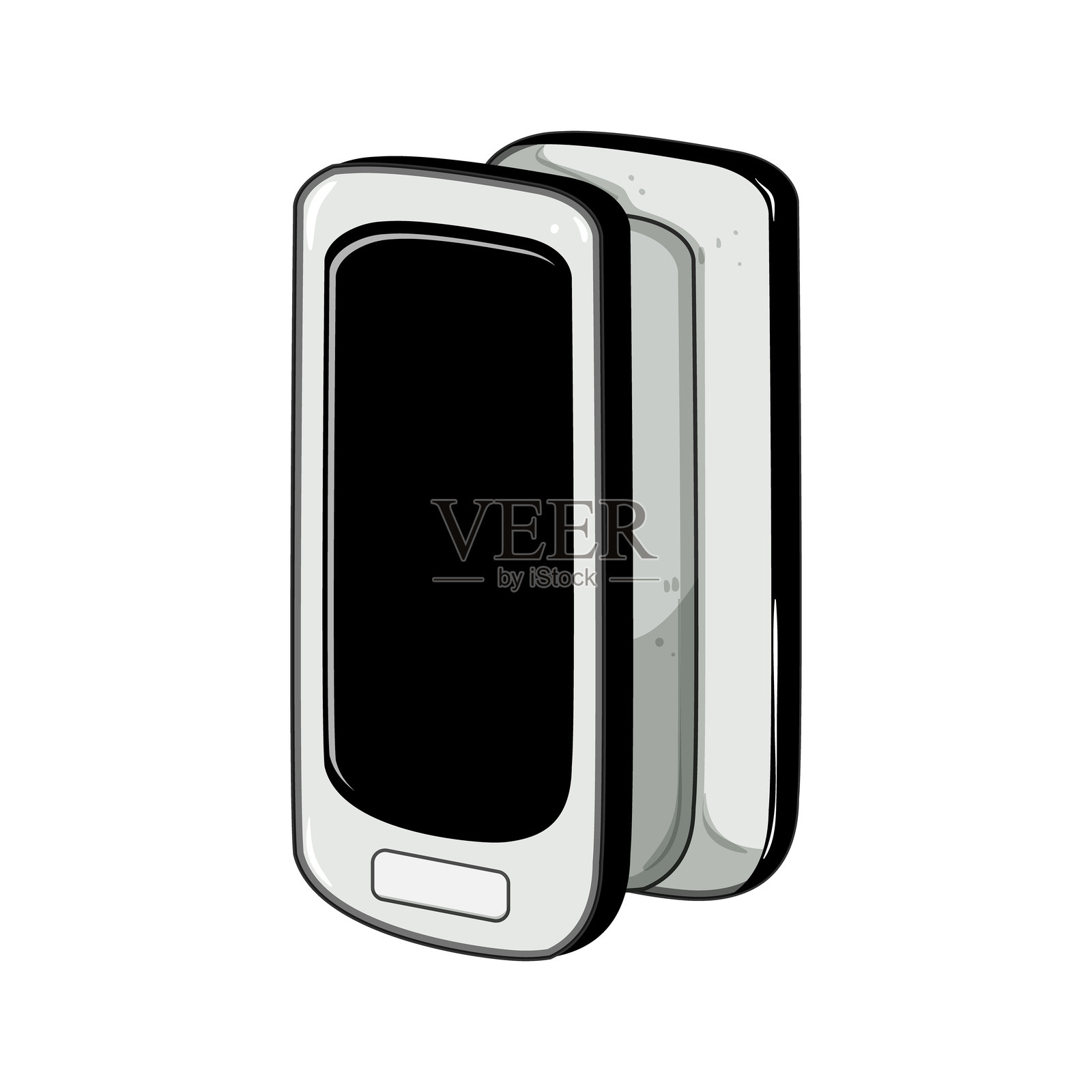 指尖脉搏血氧仪卡通矢量插图插画图片素材