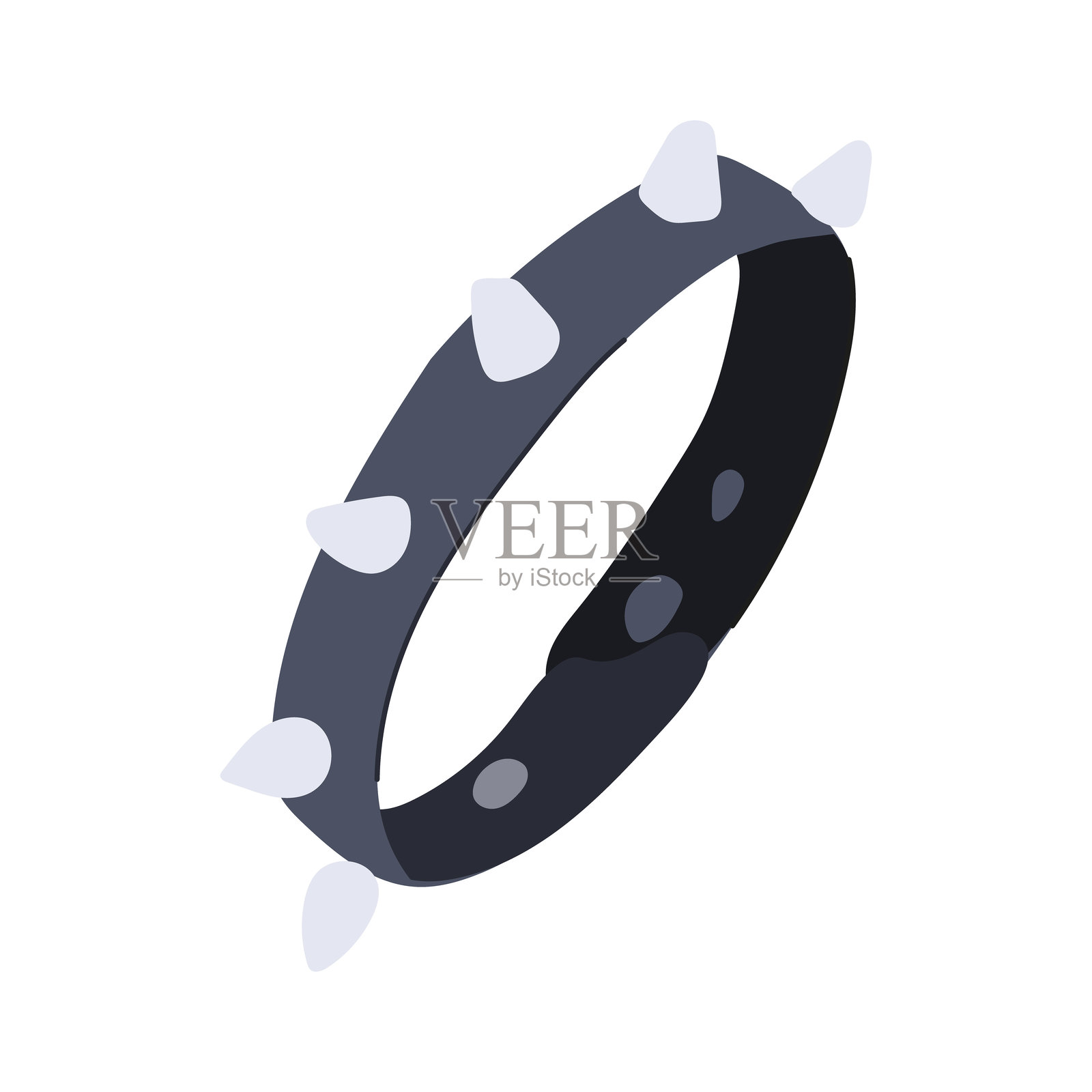 波西米亚风格的摇滚手链卡通矢量插图插画图片素材