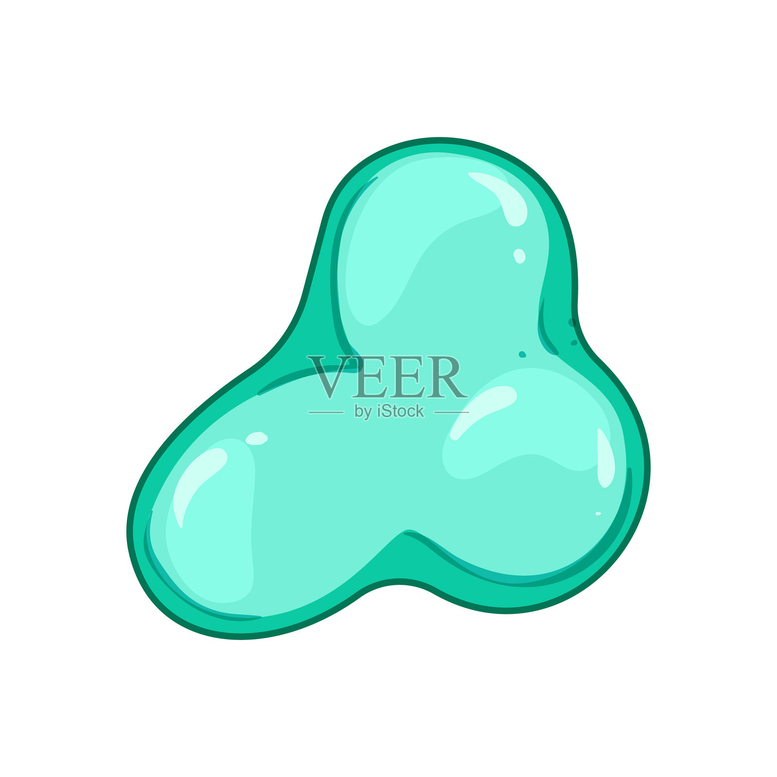 动态多彩液体形状卡通矢量插图插画图片素材