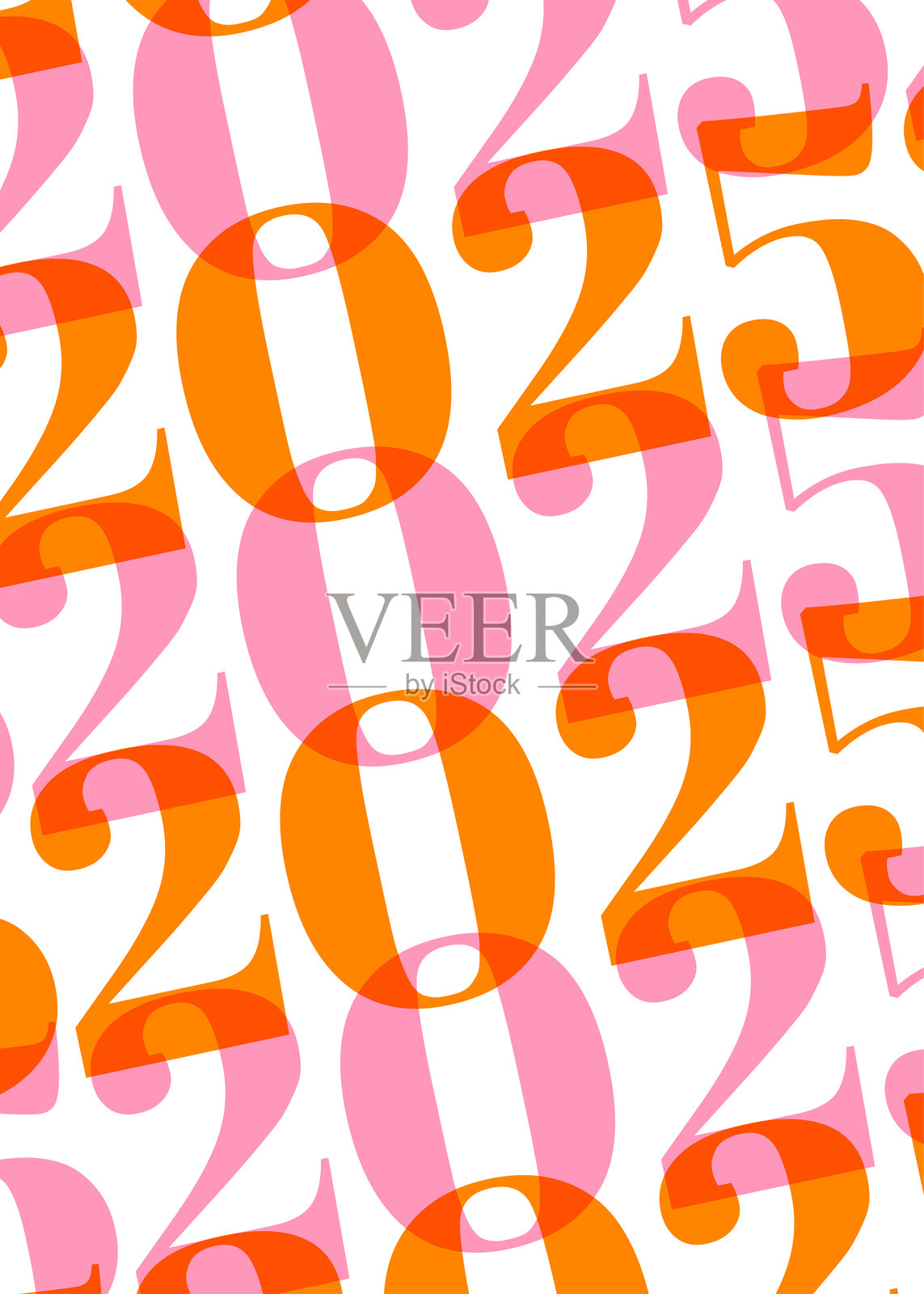 2025年图案贺卡。插画图片素材