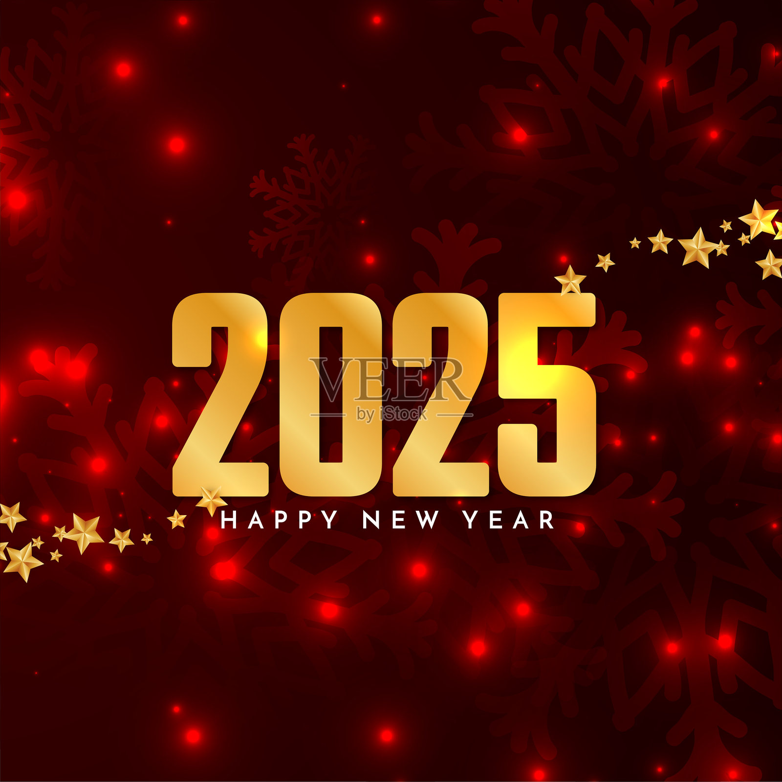 2025年新年庆祝问候背景插画图片素材