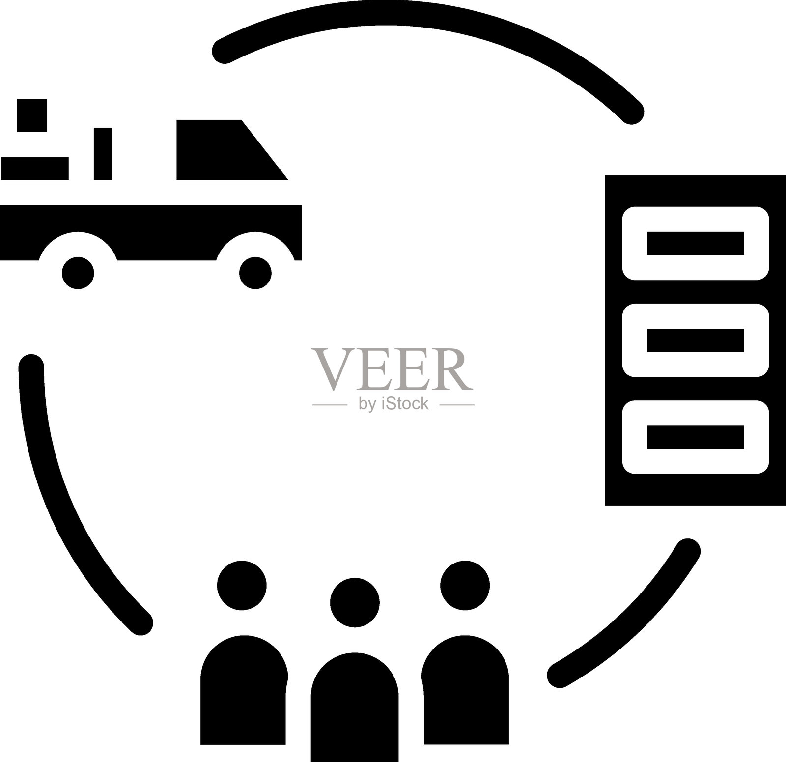 供应链图标风格插画图片素材