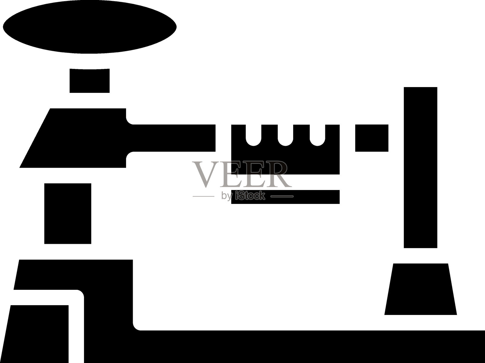 三梁天平图标风格插画图片素材