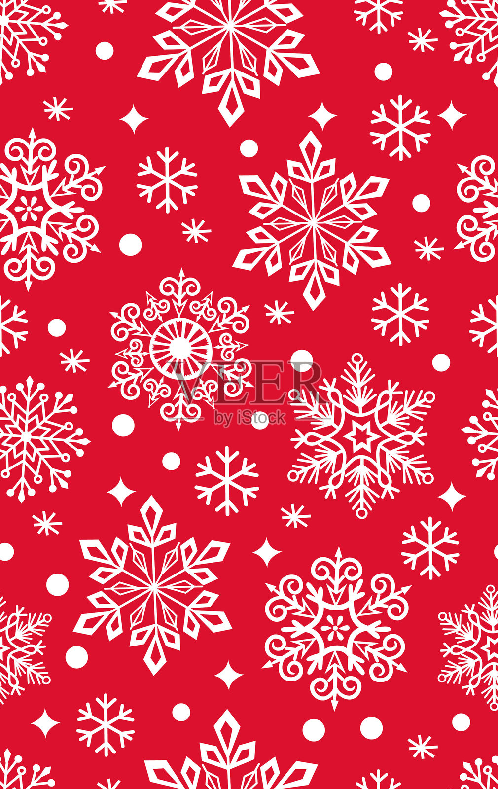 雪花无缝图案。插画图片素材