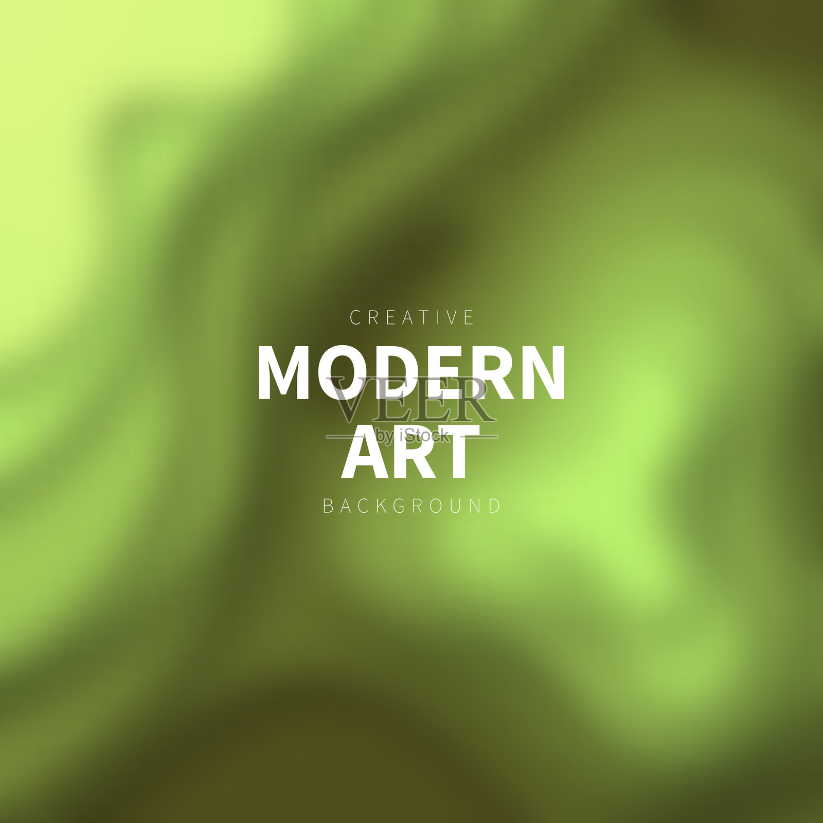 绿色抽象背景,模糊的流动形状插画图片素材