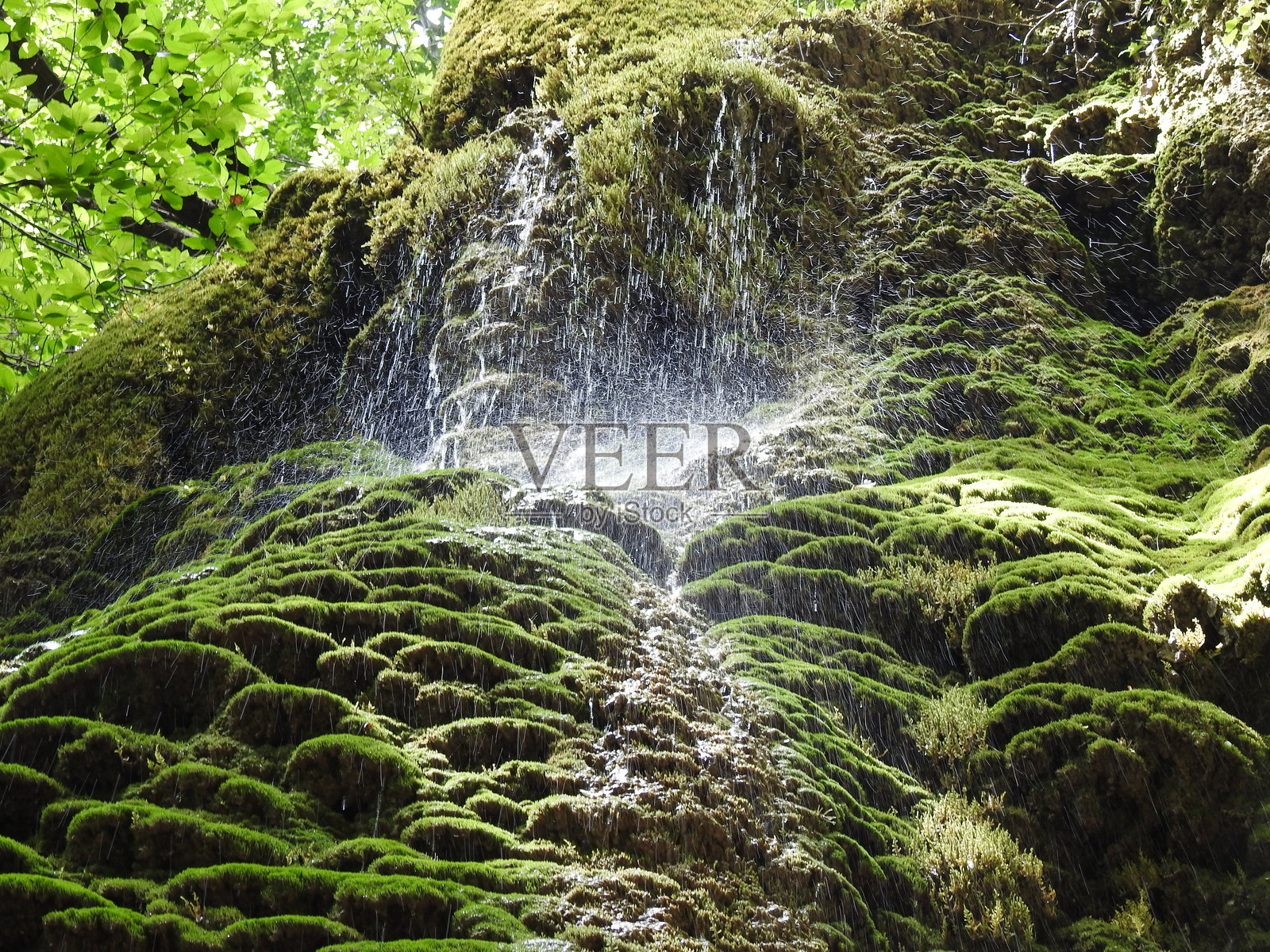 普什达的瀑布照片摄影图片