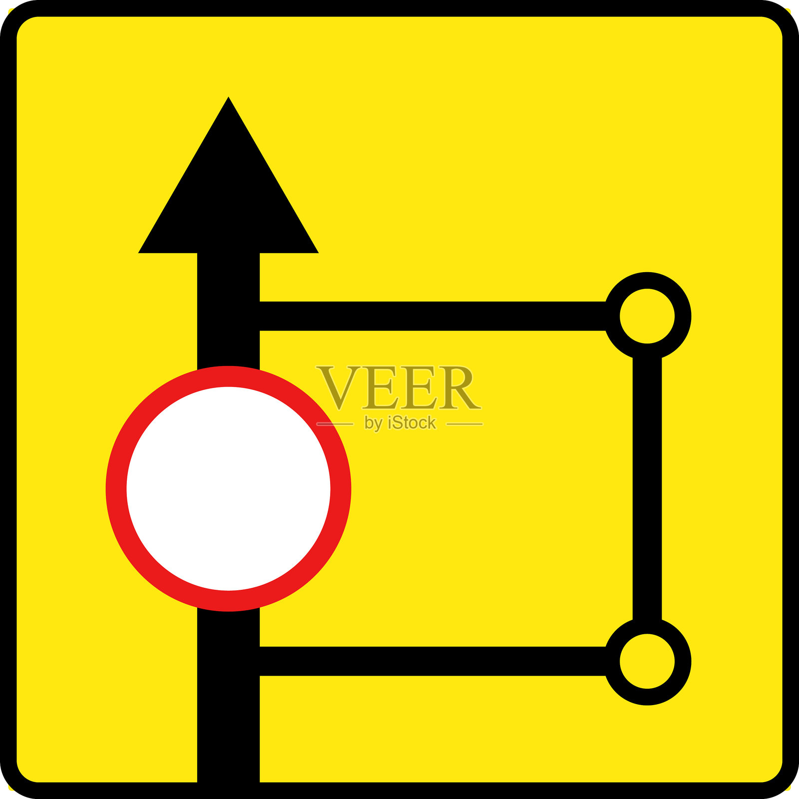 绕行图标。绕行标志。避开右侧或左侧的障碍物。矢量。插画图片素材
