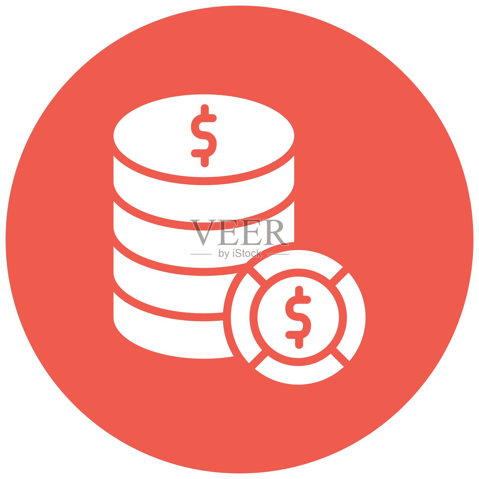 美元堆叠矢量图标设计插图插画图片素材