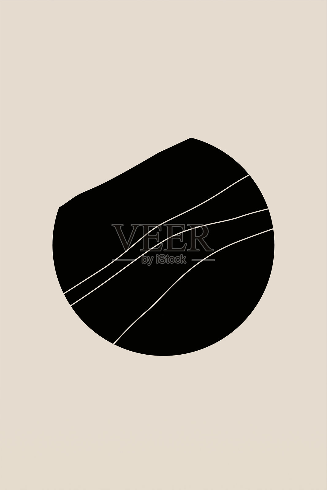 黑色和米色的墙面艺术背景插画图片素材