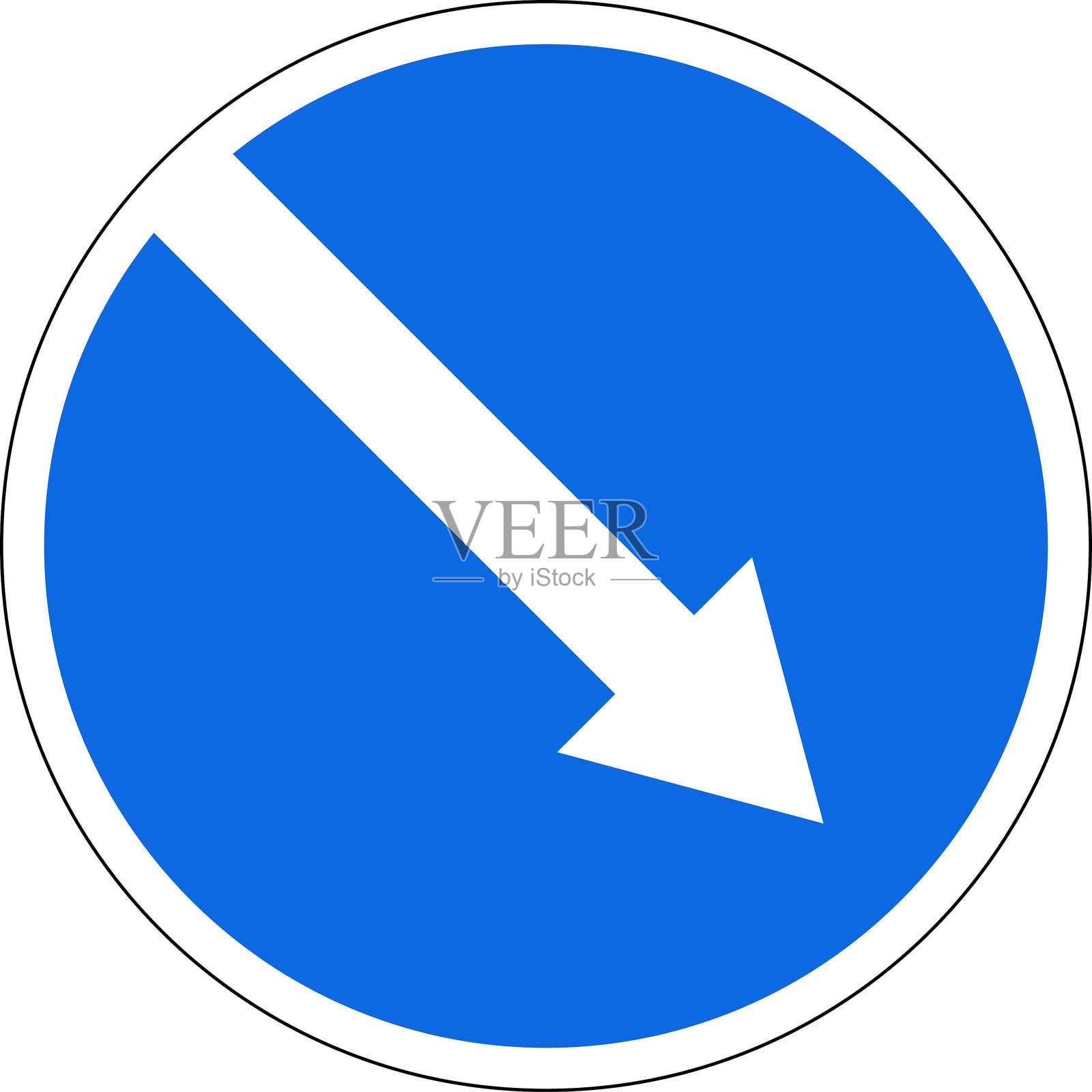 绕行图标。绕行标志。避开右侧或左侧的障碍物。矢量。插画图片素材