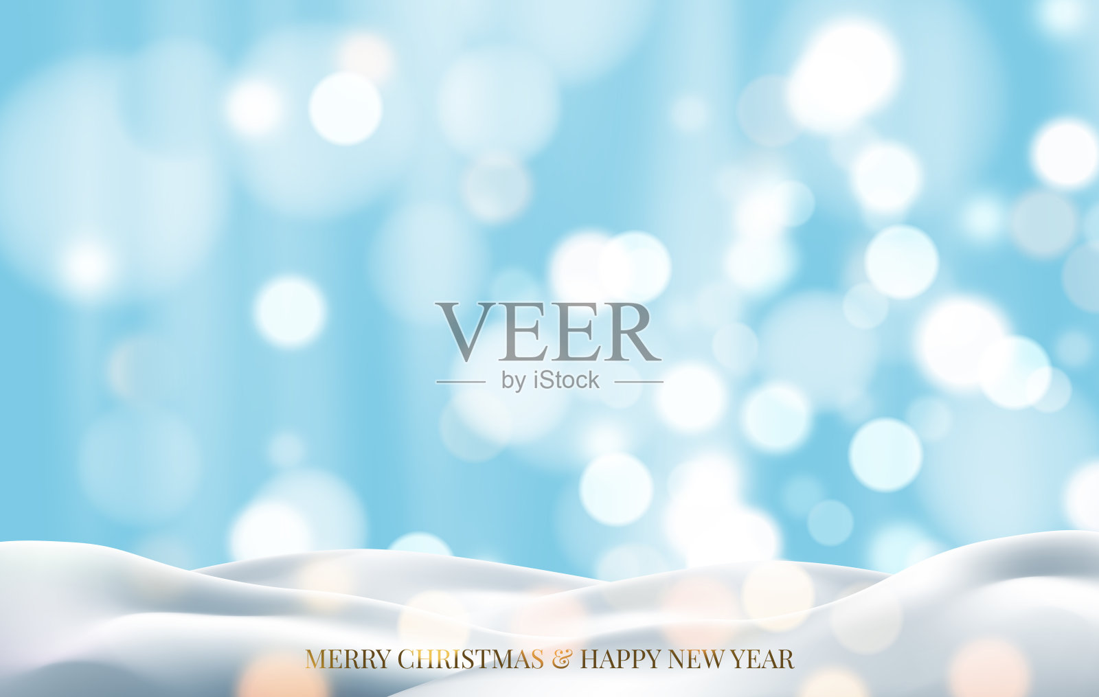 冬季圣诞新年背景,模糊的雪花在美丽的背景上,适用于展示和贺卡的圣诞背景,雪花飘落。雪景,冬季闪烁的散景尘埃。矢量插图。插画图片素材