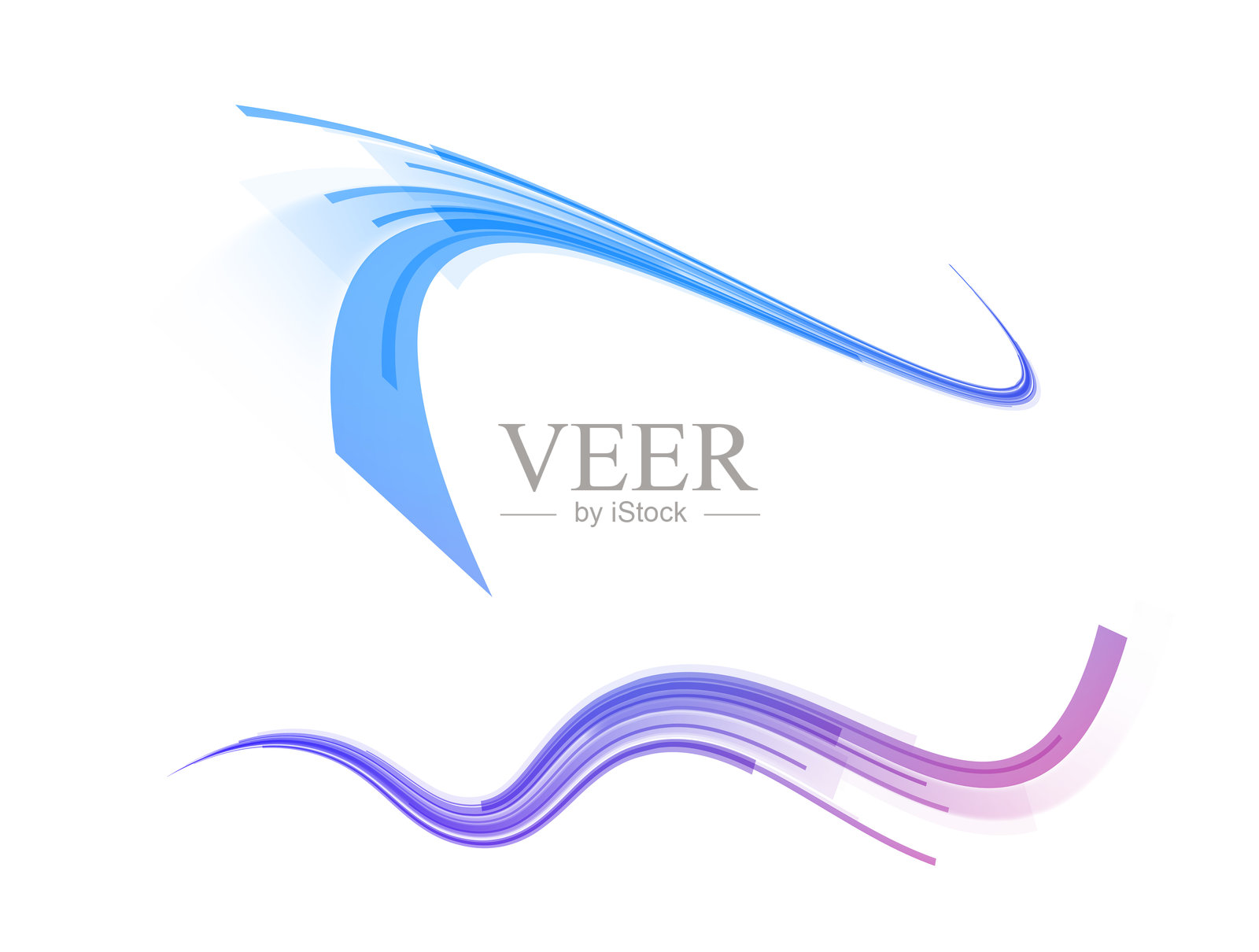 霓虹条纹呈现出钻头、转弯和旋涡的形状。光速概念背景。抽象背景旋转边界线。插画图片素材