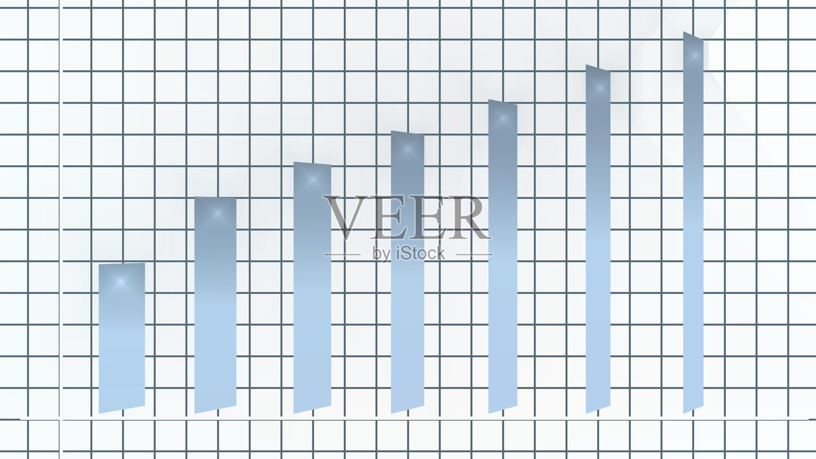 用于商业报告和统计分析的动态条形图插画图片素材