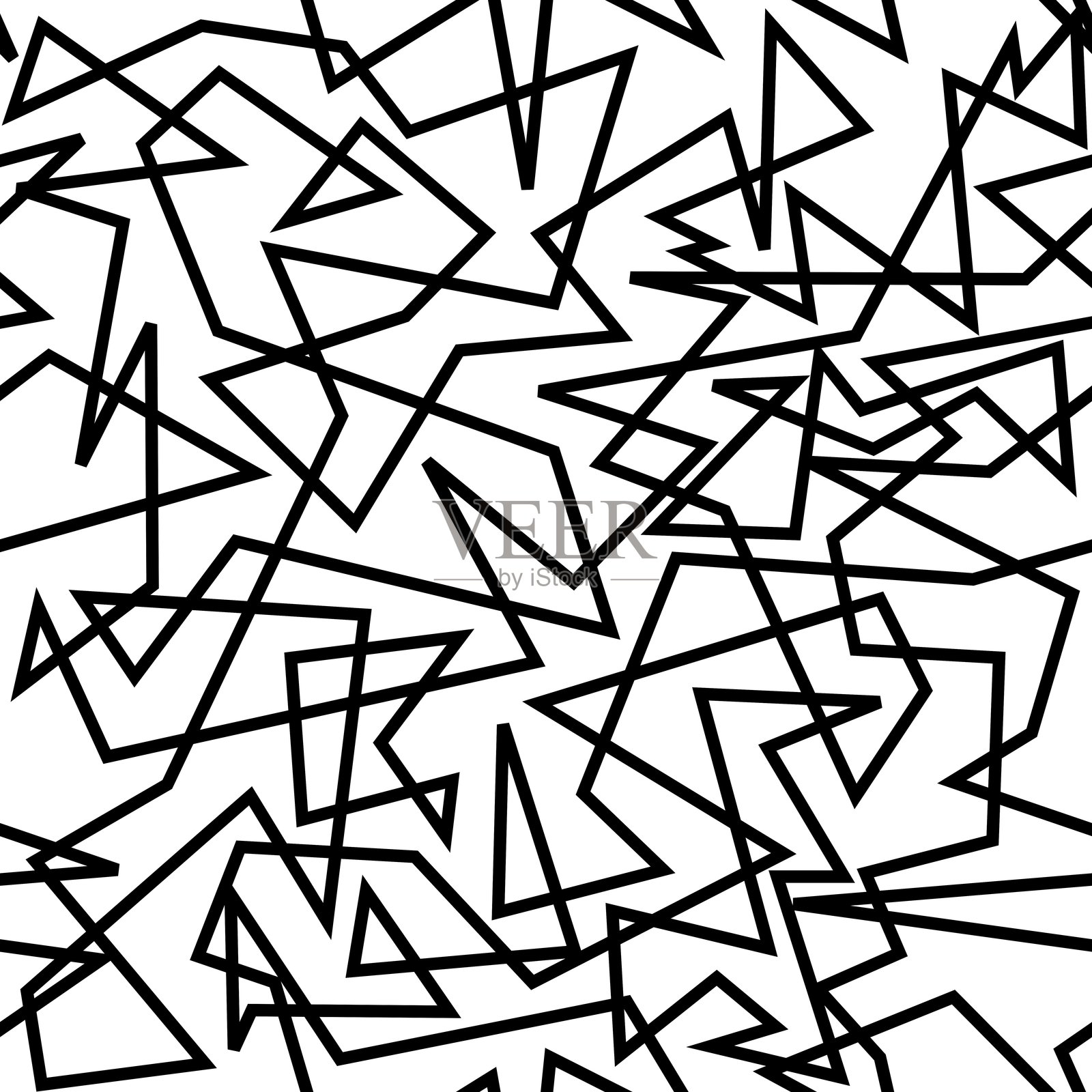 黑白几何线条图案插画图片素材