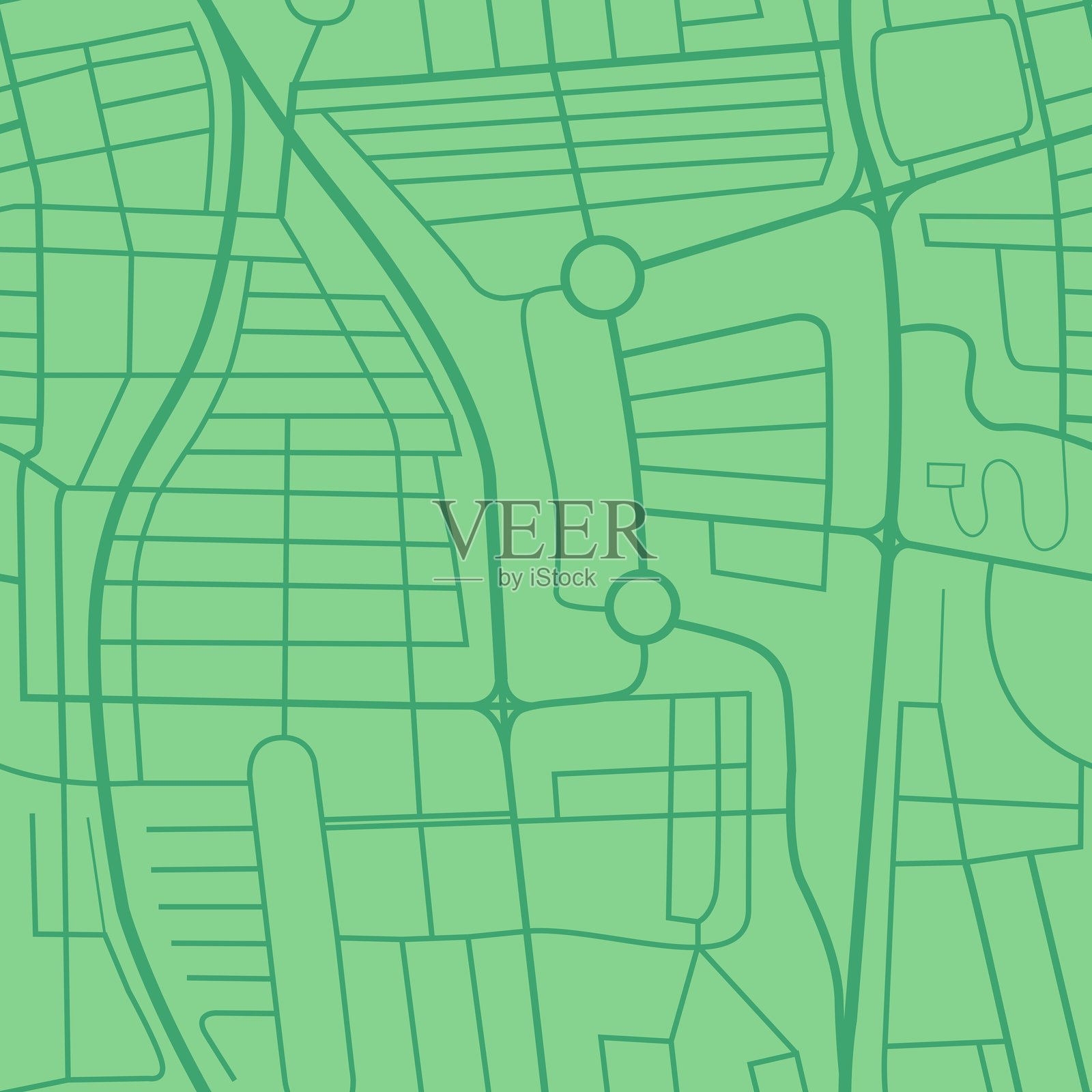 绿色矢量城市道路规划背景插画图片素材