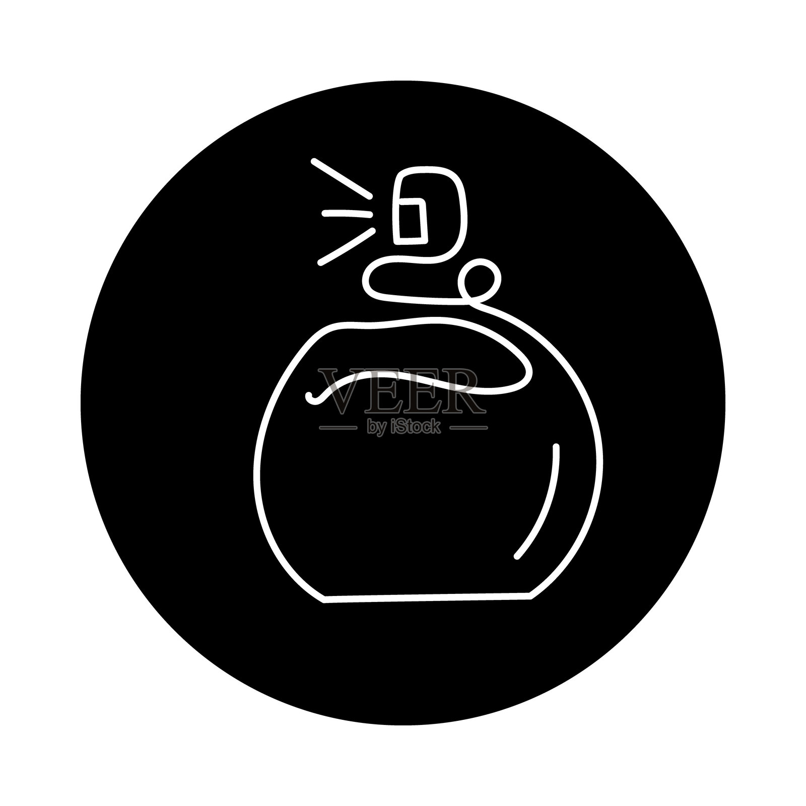 香水瓶图标 优雅的喷雾瓶,代表香氛和美容产品插画图片素材