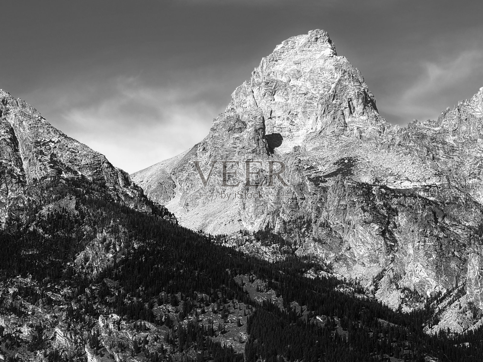 大提顿国家公园黑白摄影照片摄影图片