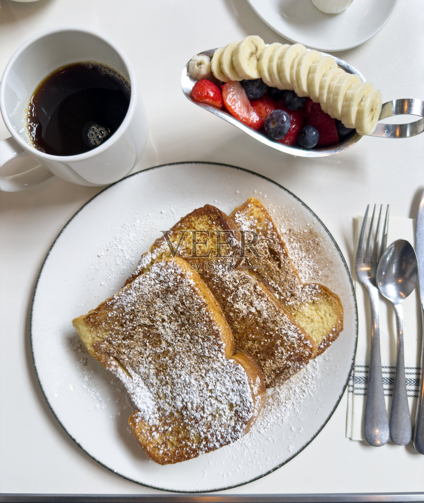 美味的法式吐司早餐照片摄影图片