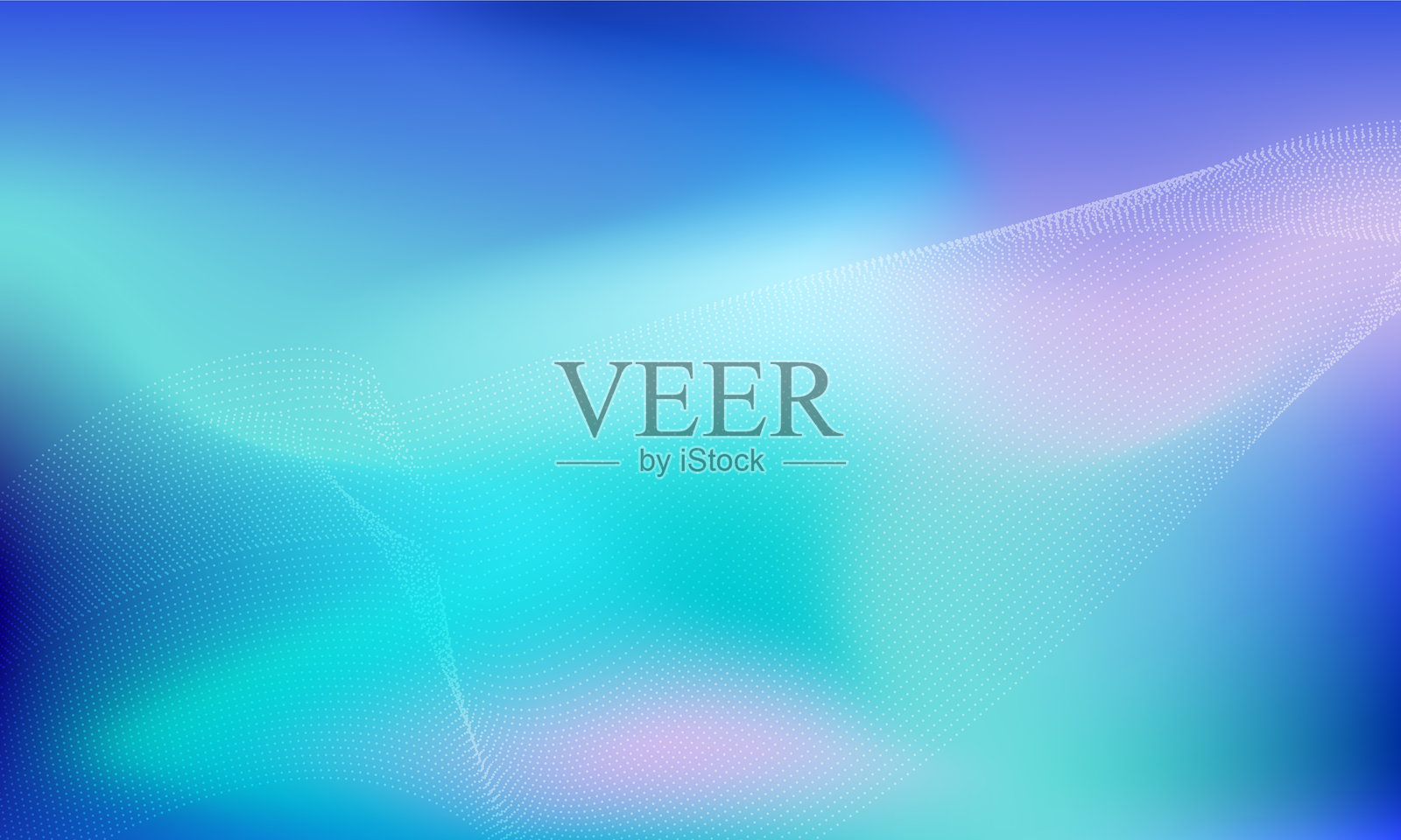 手绘渐变背景。北极光的冷色调。带有点状图案的矢量插图,用于设计。插画图片素材