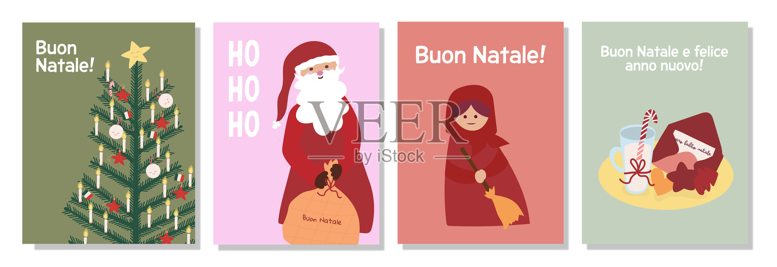 意大利圣诞节插画图片素材