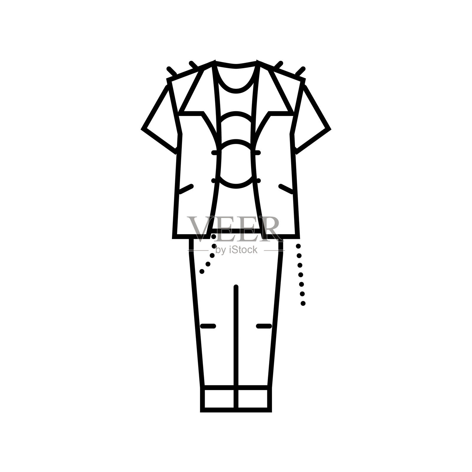 朋克时尚亚文化风格线条图标插图插画图片素材