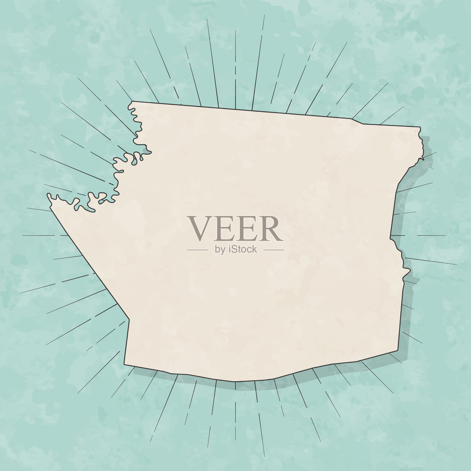 肯塔基州哈特县。复古风格地图 - 旧纹理纸张插画图片素材