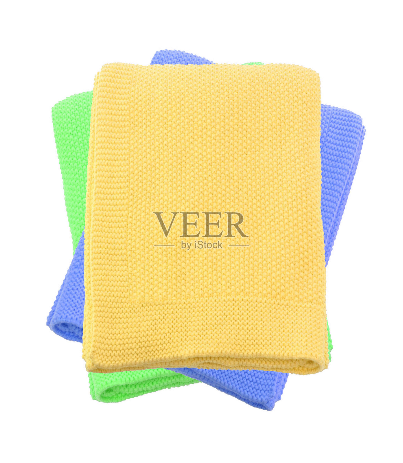 温暖的格子图案布料,背景为白色照片摄影图片