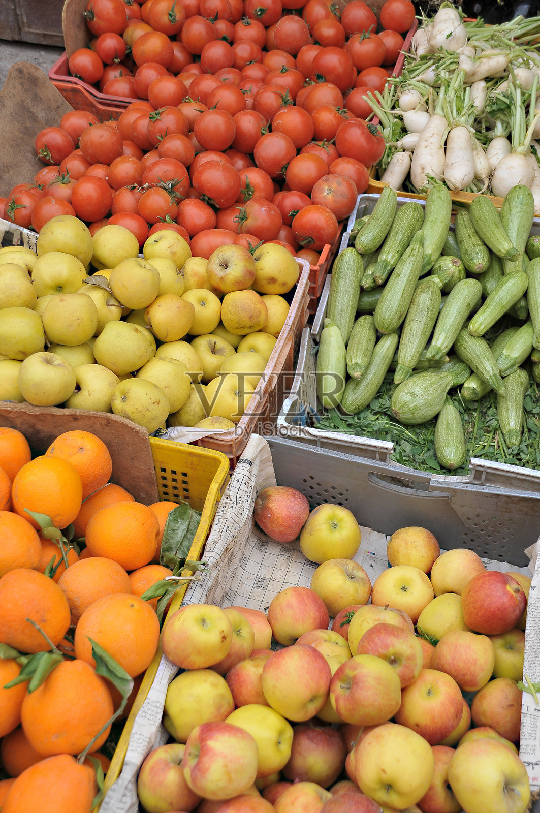 市场上的水果和蔬菜照片摄影图片