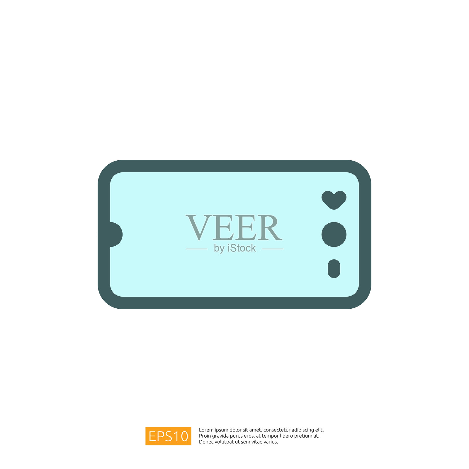 一幅简单的平面插图,展示了一部智能手机,上面有一个心形图标,暗示着关注沟通或社交互动。插画图片素材