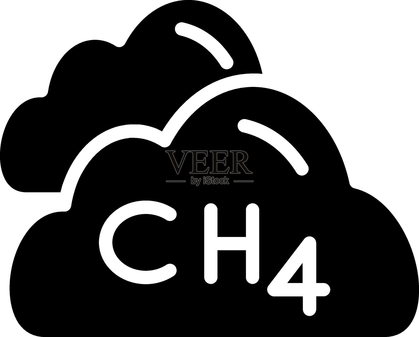 甲烷图标风格插画图片素材