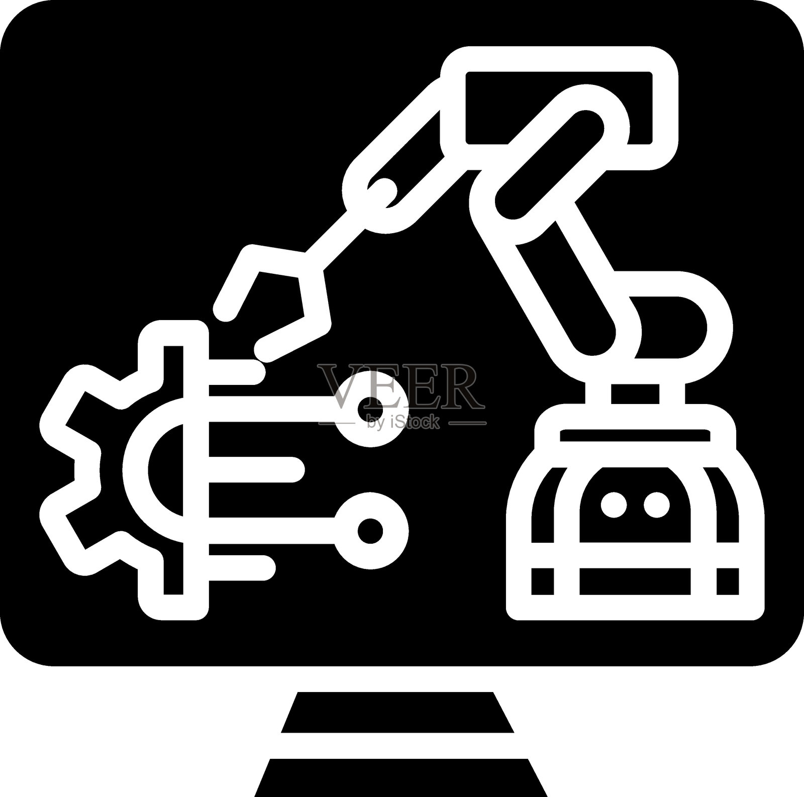 机器学习图标风格插画图片素材