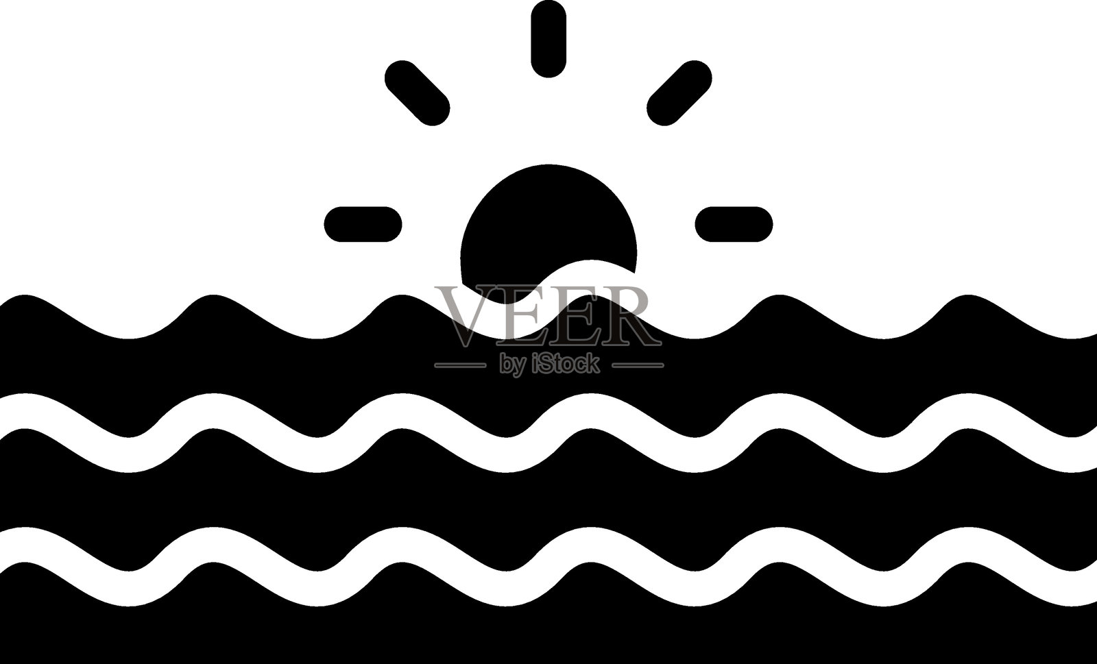 海洋图标风格插画图片素材