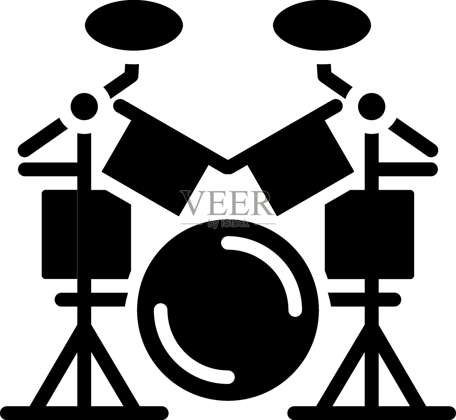 鼓组图标风格插画图片素材