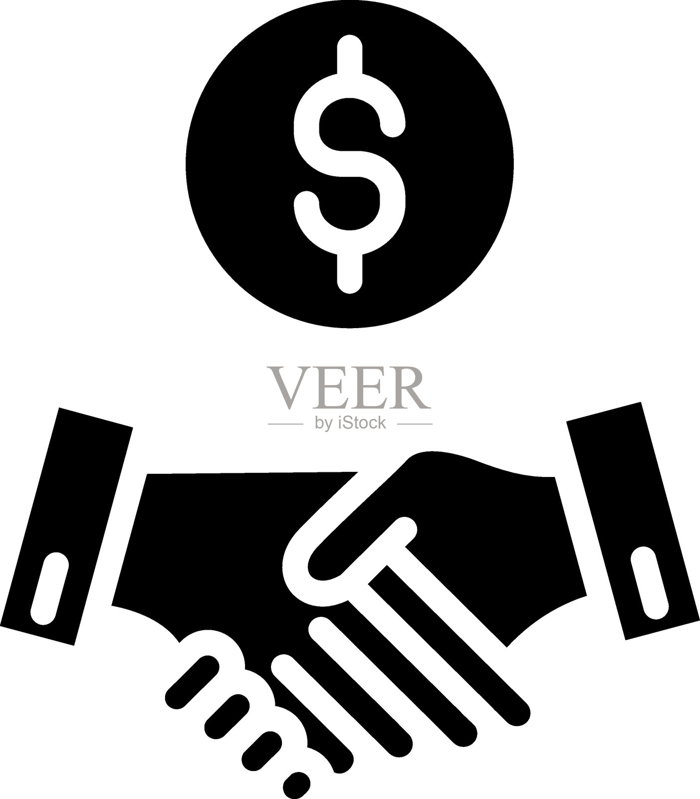 商业关系图标风格插画图片素材