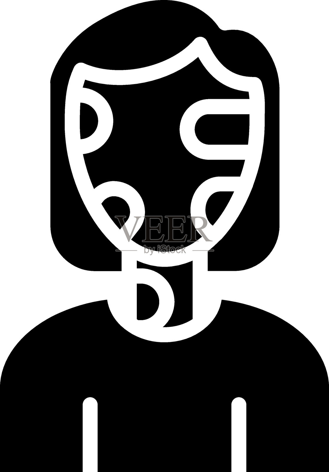 白癜风图标风格插画图片素材