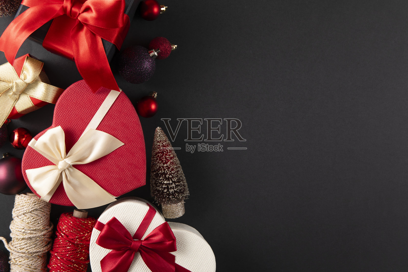 圣诞节和新年假期框架照片摄影图片